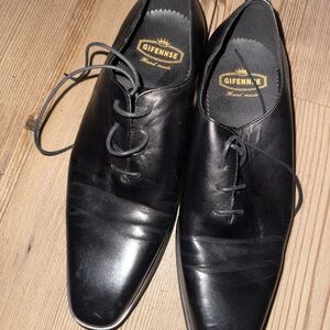 Black Leather Men's Oxfords
